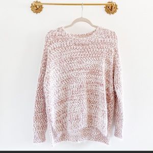 Dreamers Pink Fuzzy Eyelash Tunic Sweater